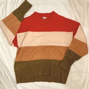 A New Day Color-Block Striped Sweater